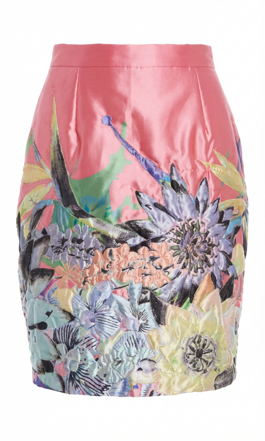 Gesteppter Rock in pink