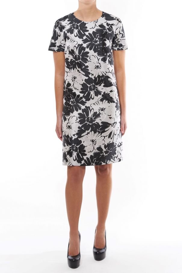 Jacquard Kleid mit Blumenmotiv