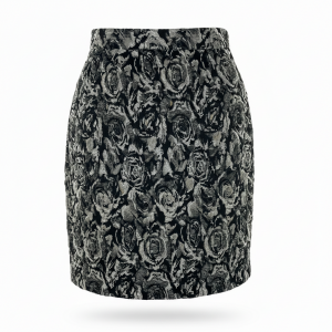 Brocade skirt  with floral pattern and 3D effect