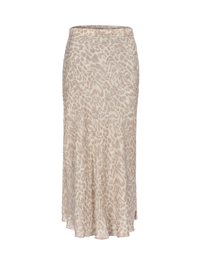 Fliessender Midirock im edlem Leopard-Print