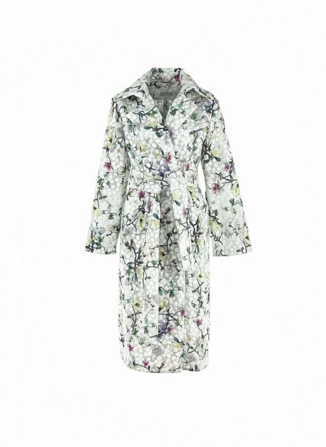Trenchcoat  mir floralem 3D-Effekt 
